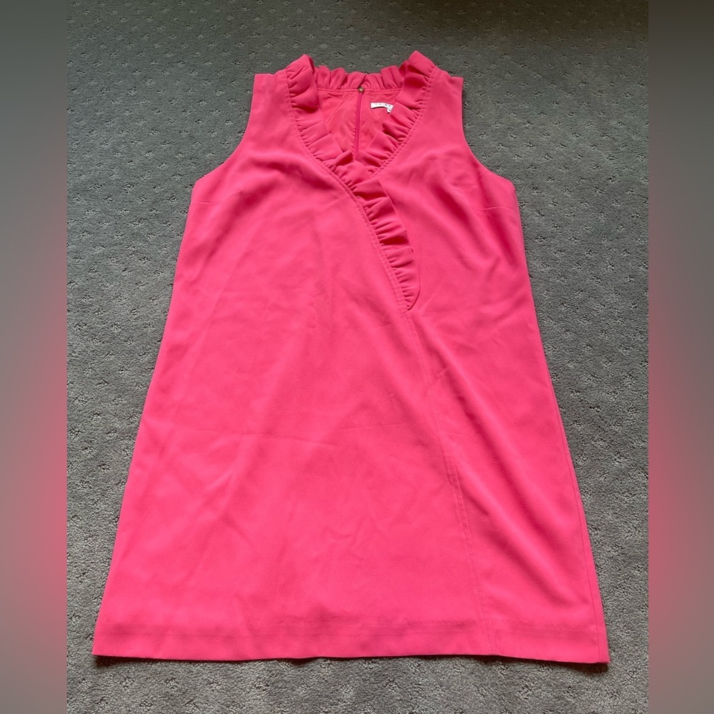 Trina Turk Shift Dress With Ruffle Detail Size XL Career Wear